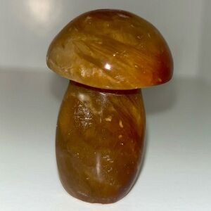 Earth Tone Agate Mushroom Crystal Carving